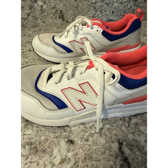 NEW BALANCE 997 H SHOES in WHITE / LASER BLUE sz 6.5 - Picture 3 of 6